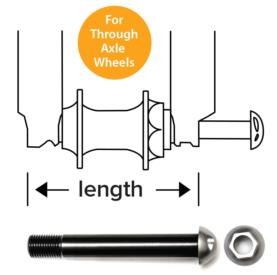 Pinhead P1.5 M12 Through Axle Wheel Lock, Black, 169Mm