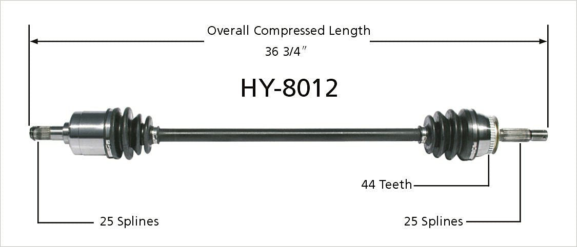 SurTrack HY-8012 CV Axle Shaft