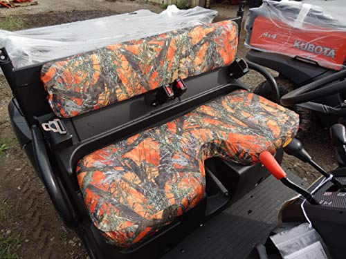 Durafit Seat Covers Kubota RTV 400 or 500 Orange Camo Seat Covers Bench seat with Indent.Seat Covers
