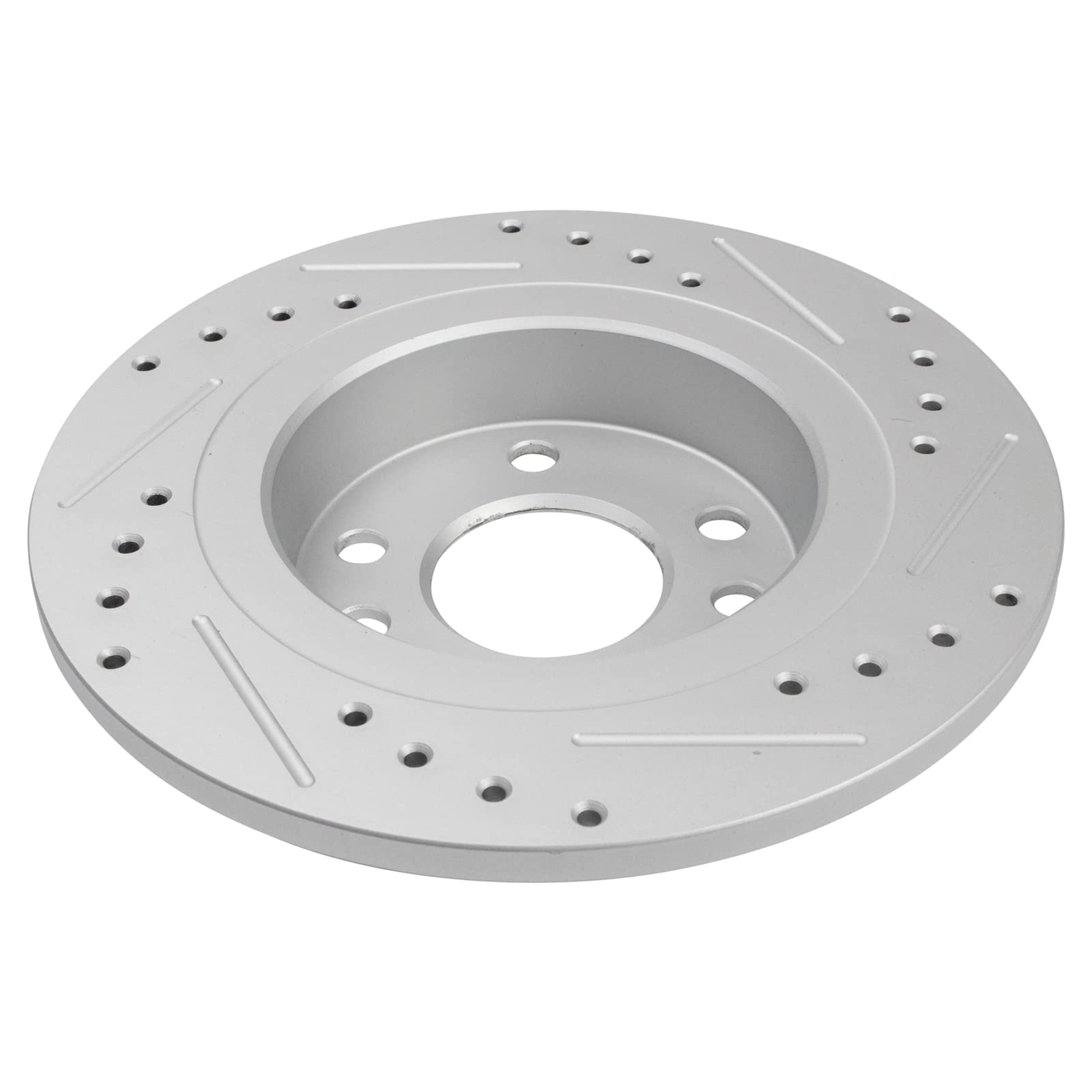 Trq Rear Performance Brake Rotors Set Solid Premium G-Coated Compatible With 2003-2011 Saab 9-3 2010 9-3X