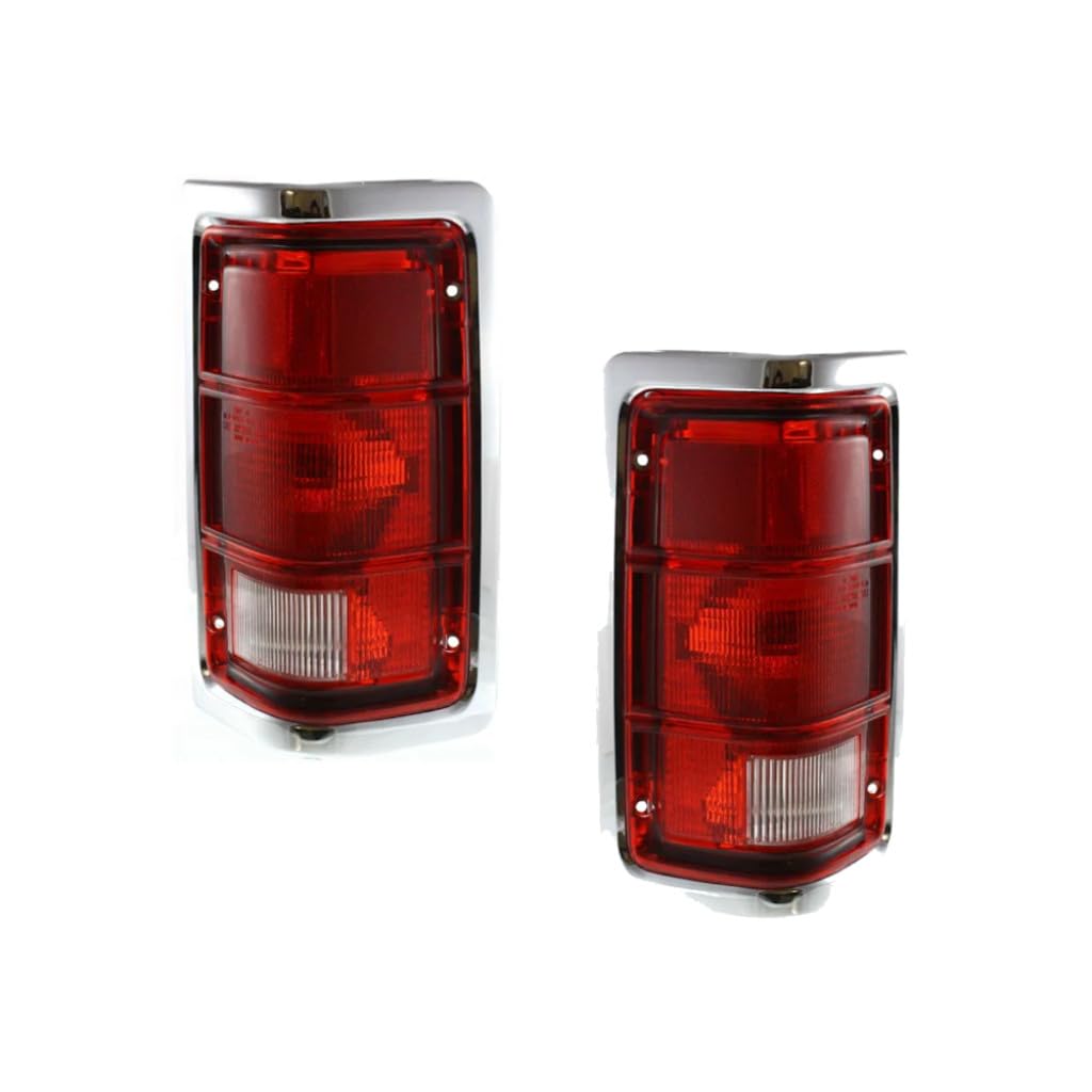 For Dodge Truck Pickup Tail Light Assembly Lens 1987-1993 Pair Driver And Passenger Side For Ch2808103 + Ch2809103