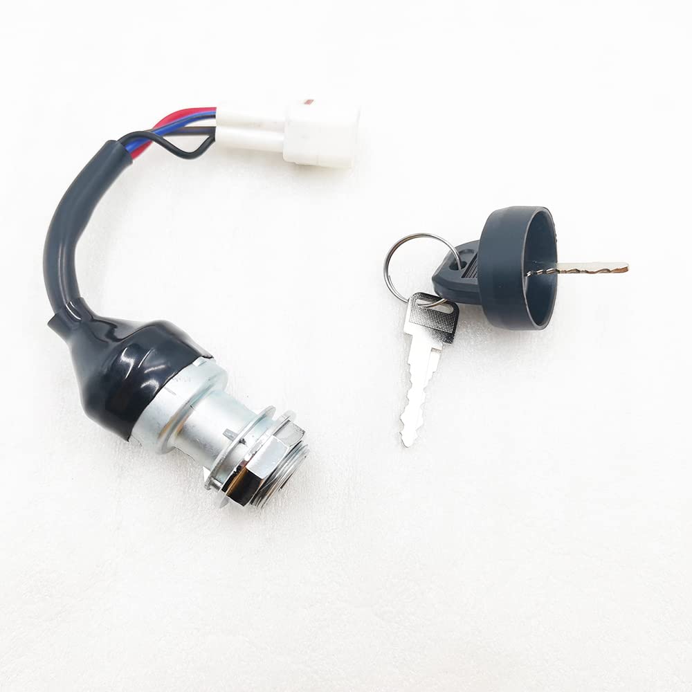 Chikia Ignition Key Switch 4 Wires(On The Dash) Replacement For Hisun Utv 400 500 700 800 Massimo Msu500 700,Axis 500 700,Coleman Ut400,Bennche,Cub Cadet