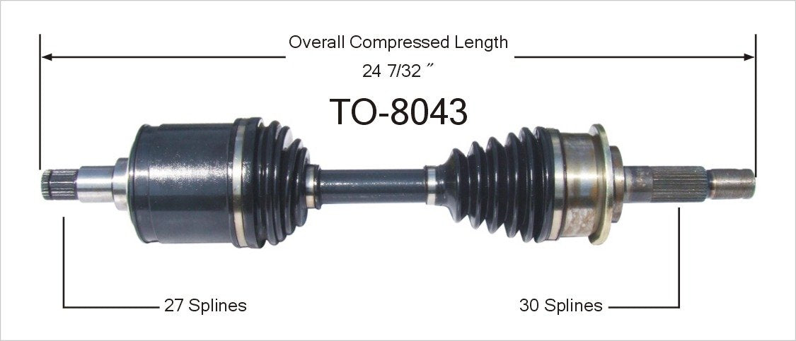 SurTrack TO-8043 CV Axle Shaft