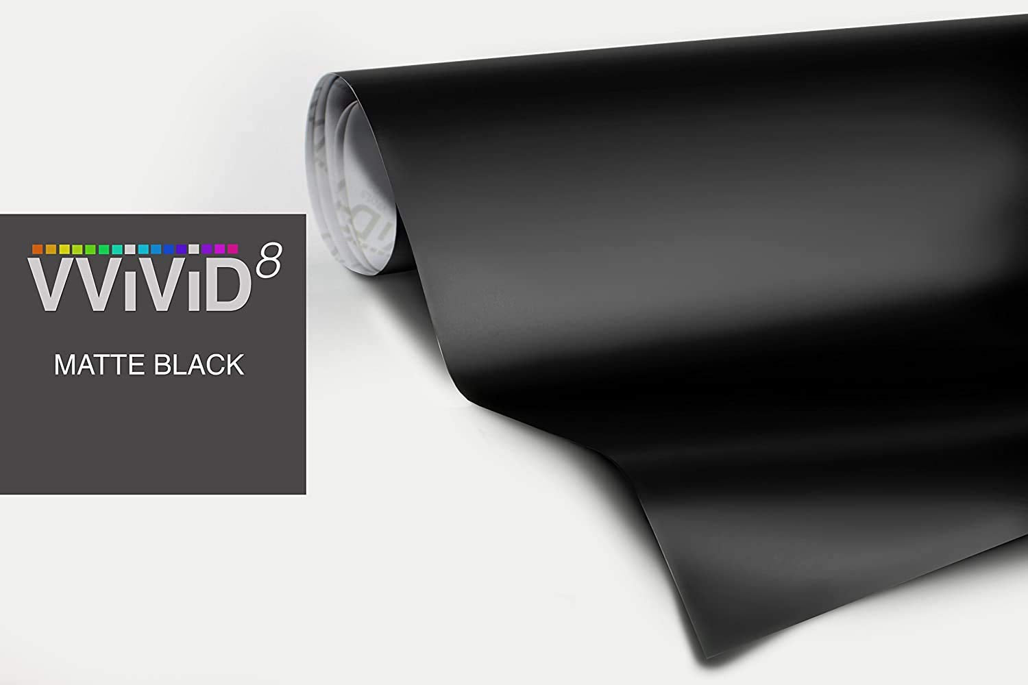 Vvivid Matte Black Vinyl Wrap Adhesive Film Air Release Decal Sheet (5Ft X 5Ft)
