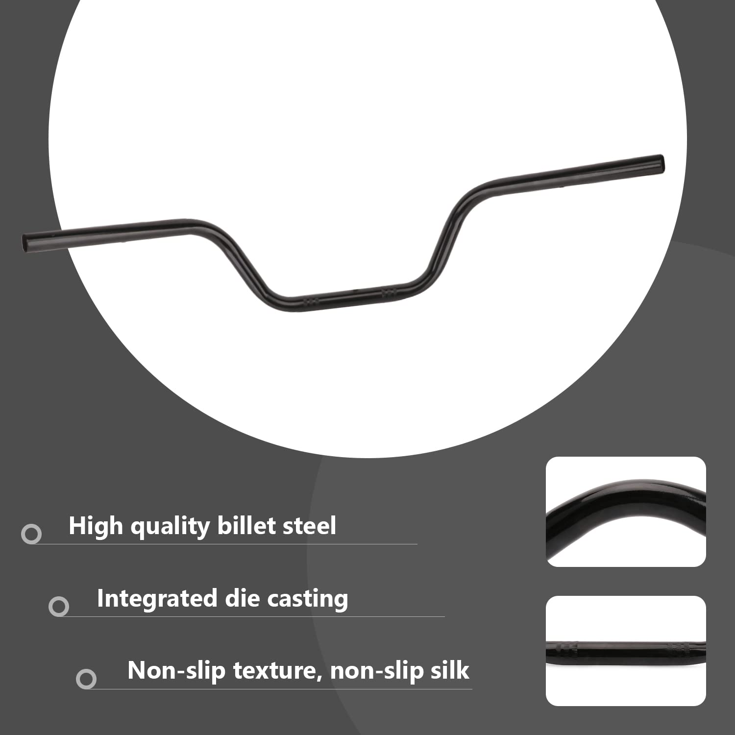 AnXin Motorcycle 7/8'' Drag Handlebars High-Rise Tracker Handle Bars Universal For Sportster XL 883 1200 Cruiser Bobber Custom C