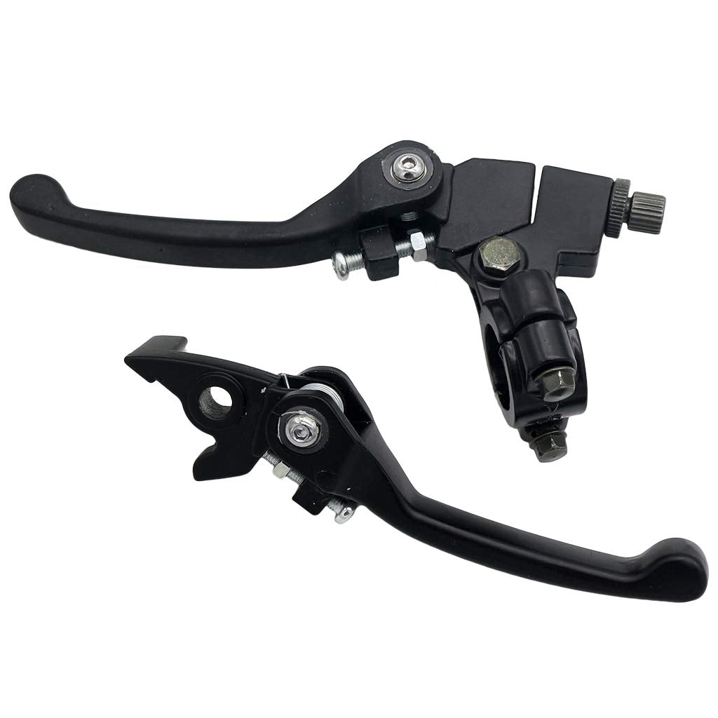 CNCMOTOK Black Folding Aluminum Clutch Brake Lever for 22mm 7/8 inch Handlebar 110cc 125cc 140cc TTR 125cc SSR Xmotos Apollo 125