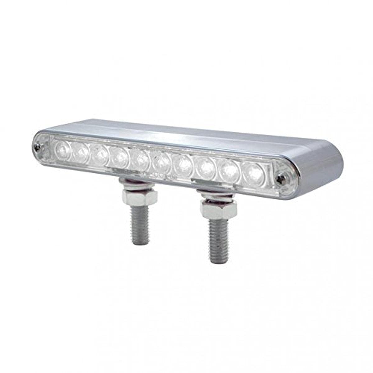 United Pacific Pair Of 6.5'' L Red/Amber Led Clear Lens Dbl Face Truck Semi Trailer Light Bars, 37631