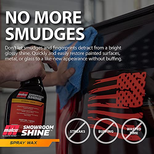Malco Showroom Shine Spray Car Wax – Best Car Wax Spray for Professional Finish/Easy to Use Instant Detailer Spray/Cleans and Waxes Painted Surfaces, Metal and Glass / 1 Gallon (110401)