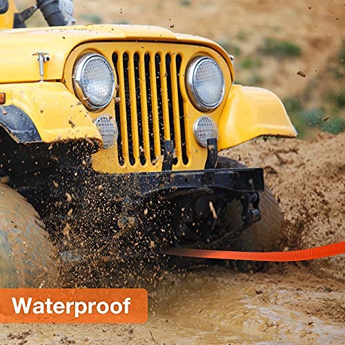 Atv Tow Strap 30Ft Heavy Duty 3X 30' 30000 Lbs Break Strength,Car/Vehicles Tow Straps With Loop,Rv Emergency Towing Strap Nylon Rope,Tree Saver Snatch Strap,Recovery Straps 4X4 Off Roads Accessories