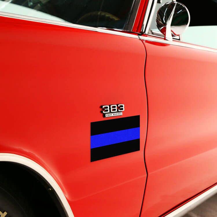 3 Pack Reflective Police Thin Blue Line Bumper Decal Stickers 4' x 2.6' | Compatible with Cars & Trucks, Honoring Police Law Enforcement Vinyl Window Laptop Tape