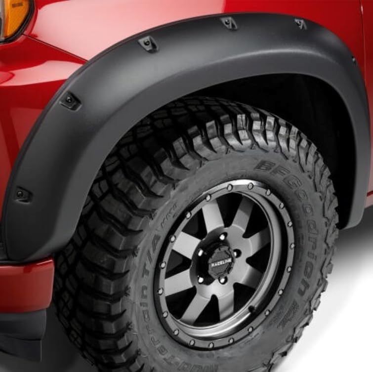 Bushwacker Forge Pocket/Rivet Style Front & Rear Fender Flares | 4-Piece Set, Black, Textured Finish | 28314-08 | Fits 2011-2016