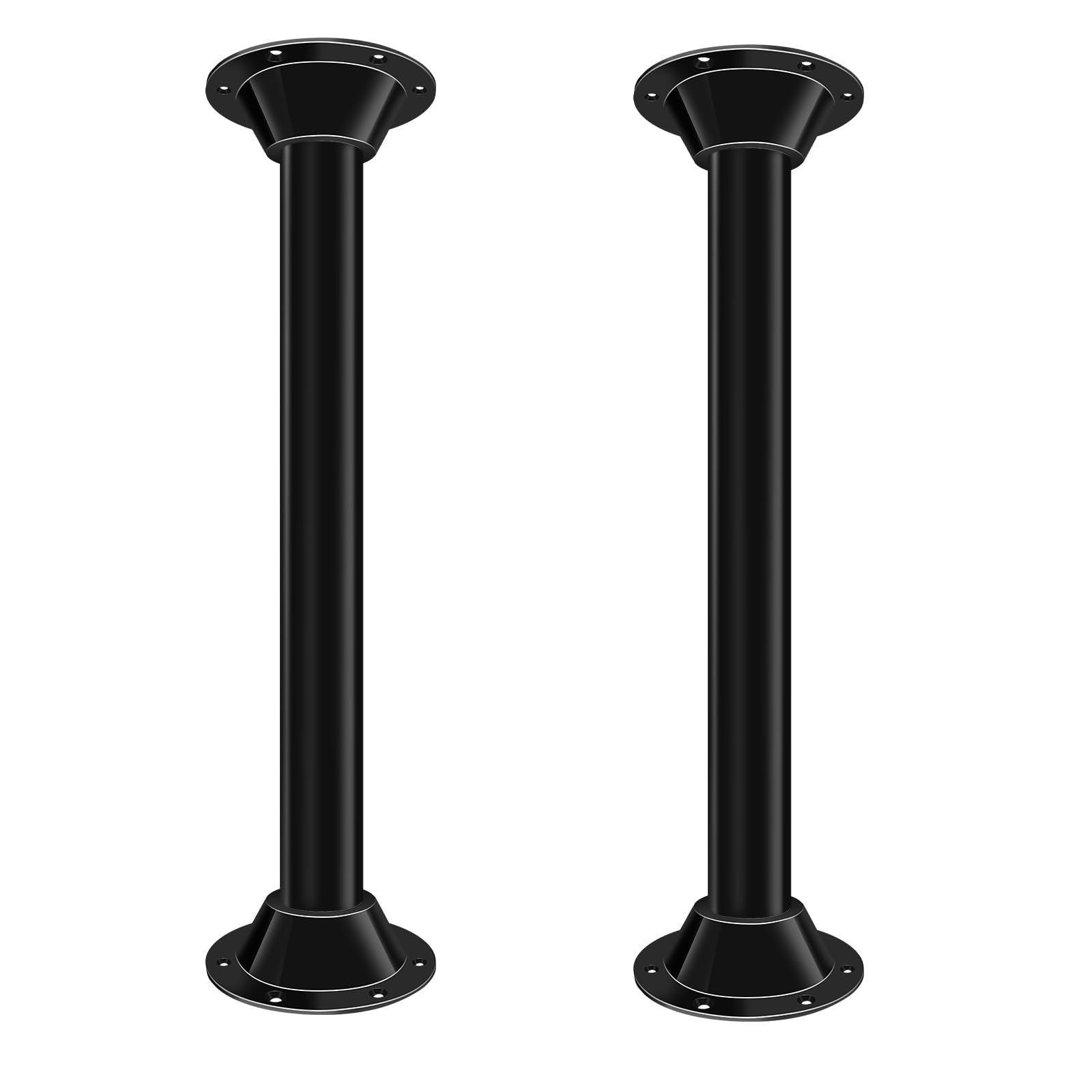 Jyincped 2 Pack Rv Table Base Mount,Camper Aluminum Standard Rv Pedestal Table Leg Base Flange,Floor Mounting Bracket Flush Plat