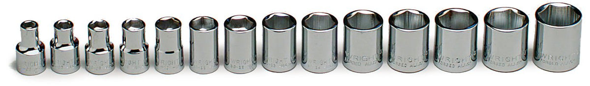 Wright Tool 354 3/8' Drive, Metric Socket Set 6mm - 19mm (14-Piece)
