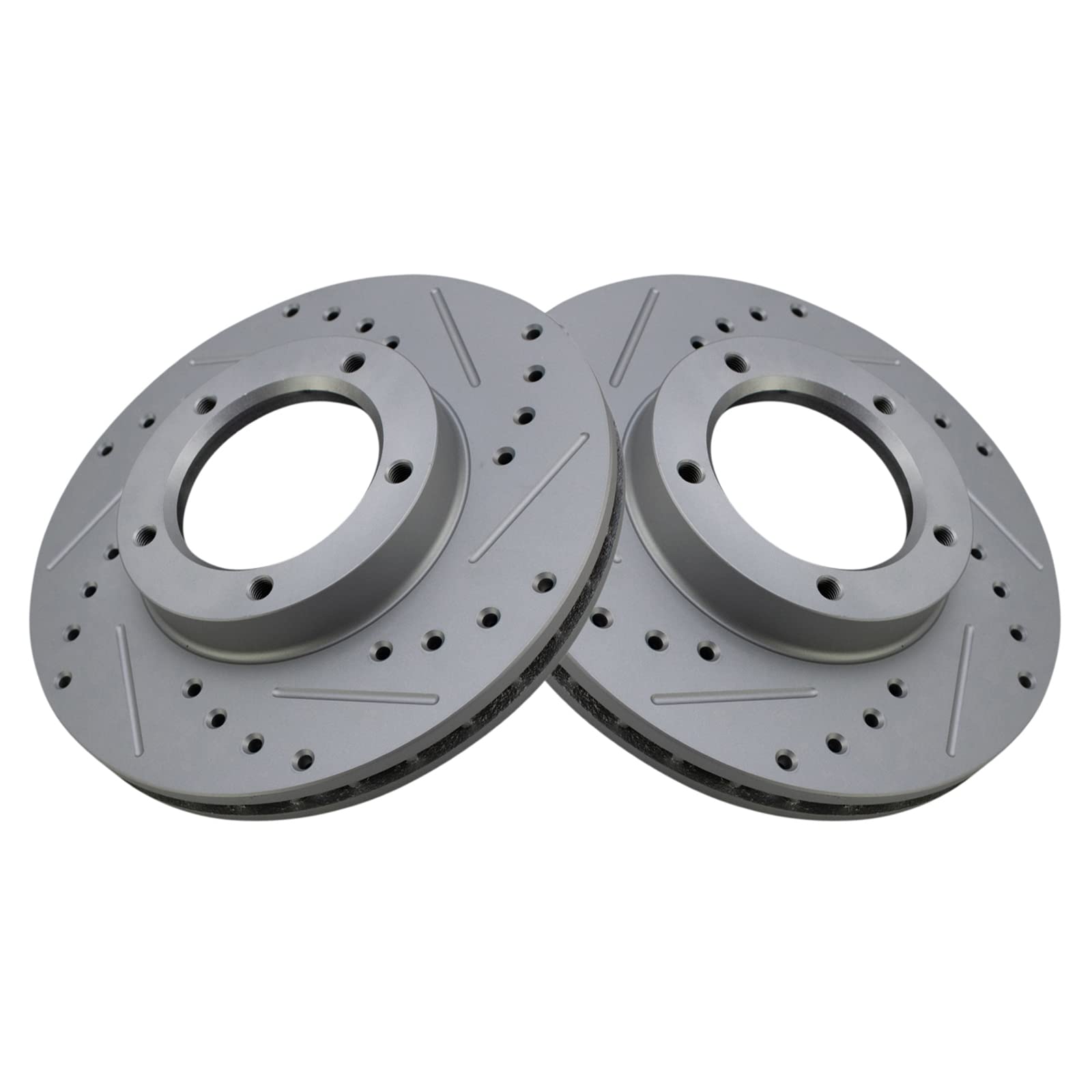 Trq Front Performance Brake Rotors Set Premium G-Coated Compatible With 1984-1995 Toyota Pickup