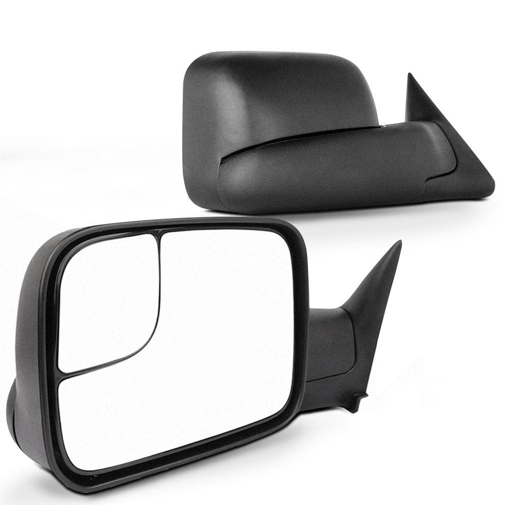 Scitoo Compatible Fit For Towing Mirrors 1994 1995 1996 1997 For Dodge For Ram 1500 2500 3500 Truck Black Power Operation Pair S