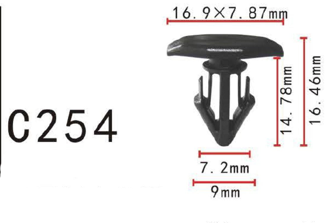 Autobahn88 Retainer Clip For Cowl Panel Weatherstrip, Compatible With Toyota (Oem: 9046710146) (Pack Of 20)