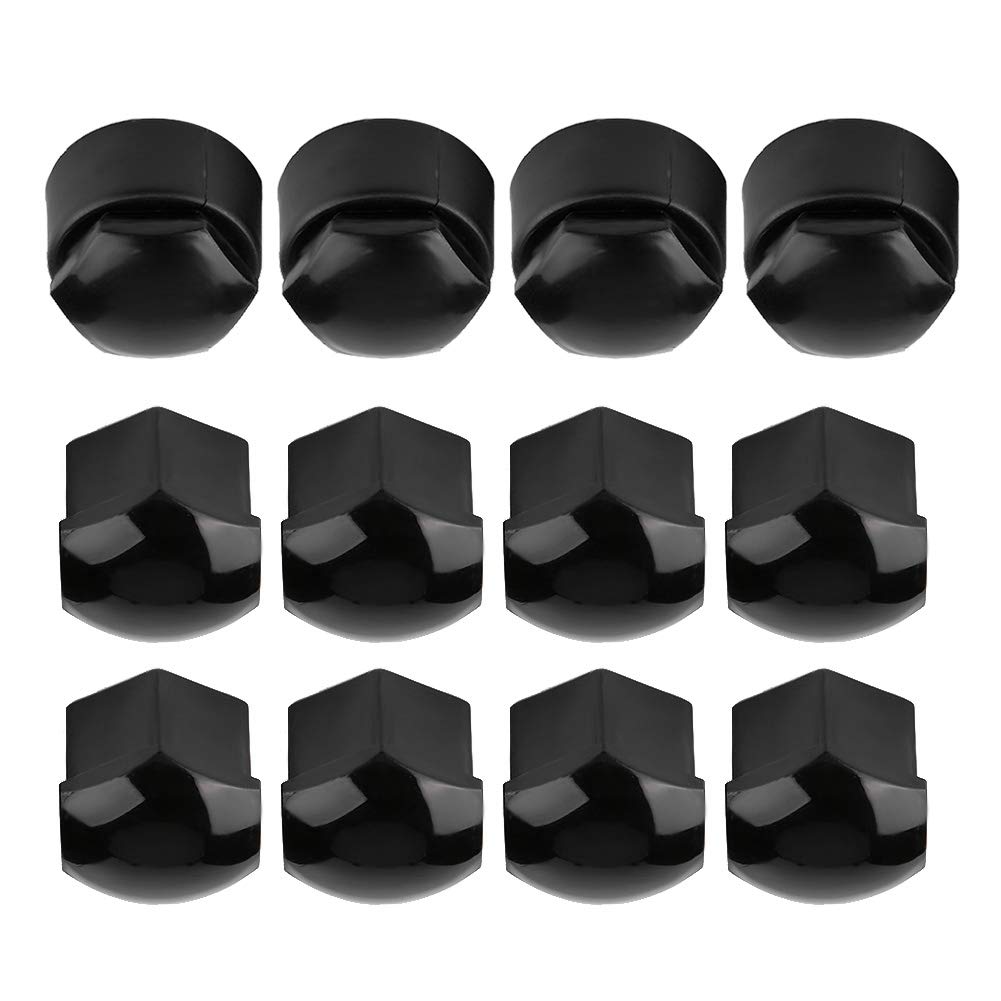 For Audi Lug Nut Covers Senyar 20Pcs 17Mm Car Wheel Bolt Nut Cover, Universal Covers Caps Auto Hub Screw Protection Anti-Theft Cover Cap For Auto (Black)