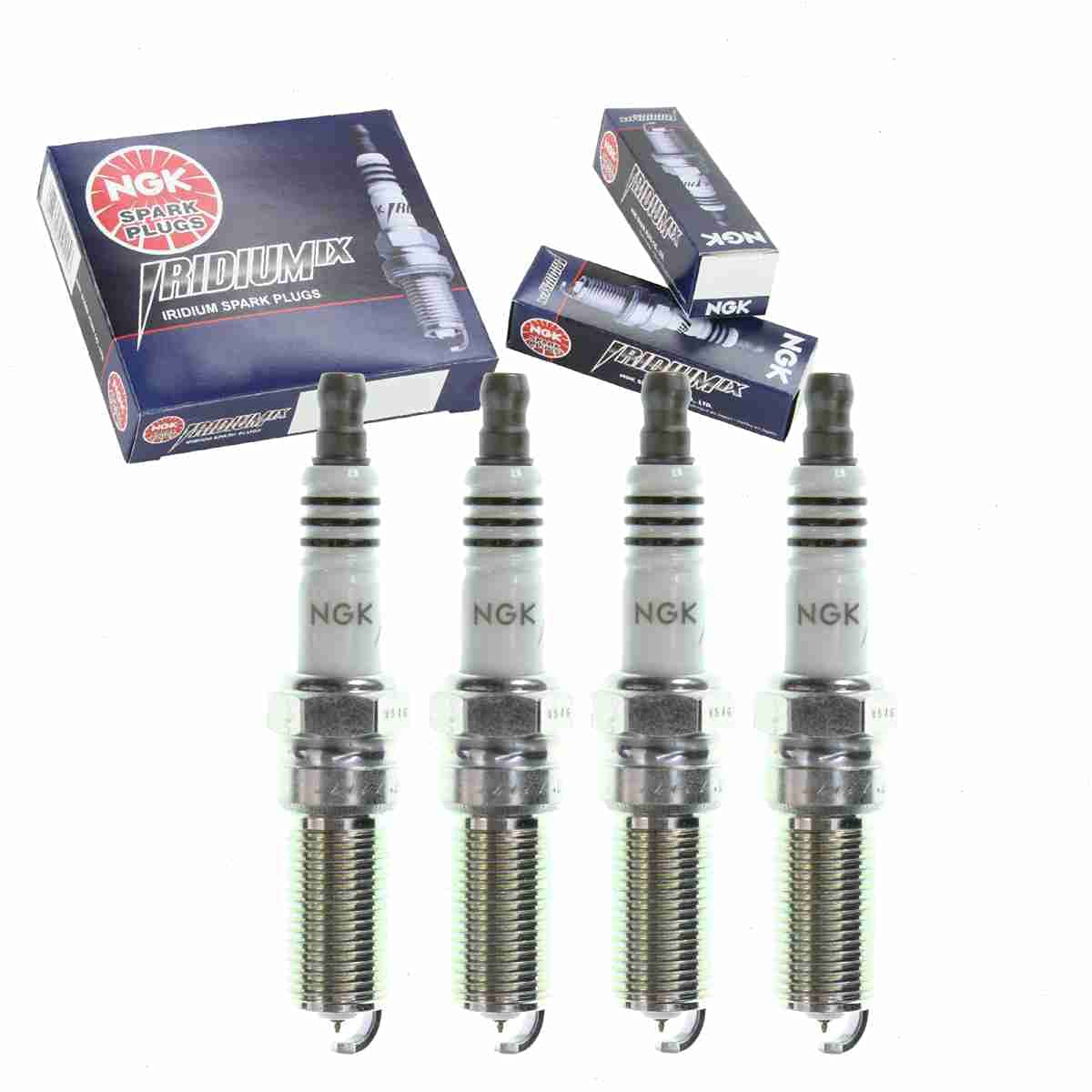 4 pc NGK Iridium IX Spark Plugs compatible with Ford Fiesta 1.6L L4 2011-2015