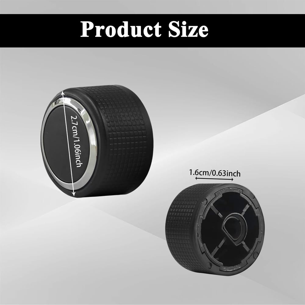 QZTYTY 2PCS Rear Audio Control Knob Dial Tuner, Car Radio Repair Kit Replacement Button, Compatible with Chevy GMC Cadillac Buic