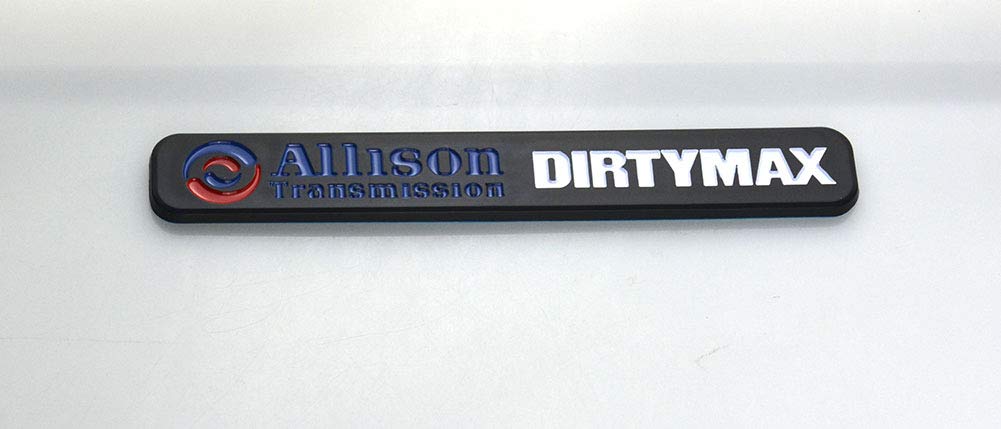 Pair Set Dirtymax Allison Transmission Emblems Badge Sticker Replacement For Silverado Sierra (White Blue Black)