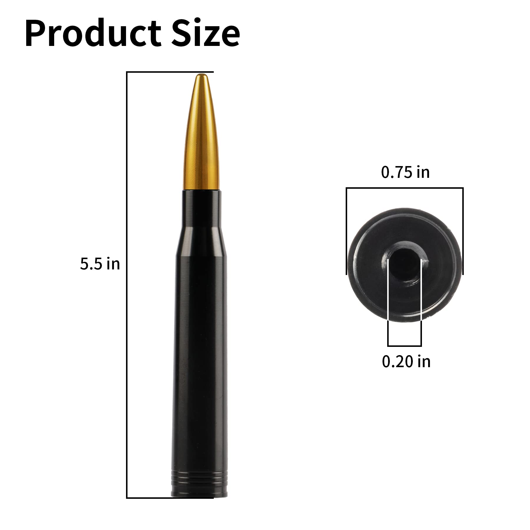 Bjsia Upgrade Universal Car Antenna Compatible With Ford, Dodge, Chevrolet, Gmc, Jeep, Toyota Truck Antenna - Made Of Rugged Bil