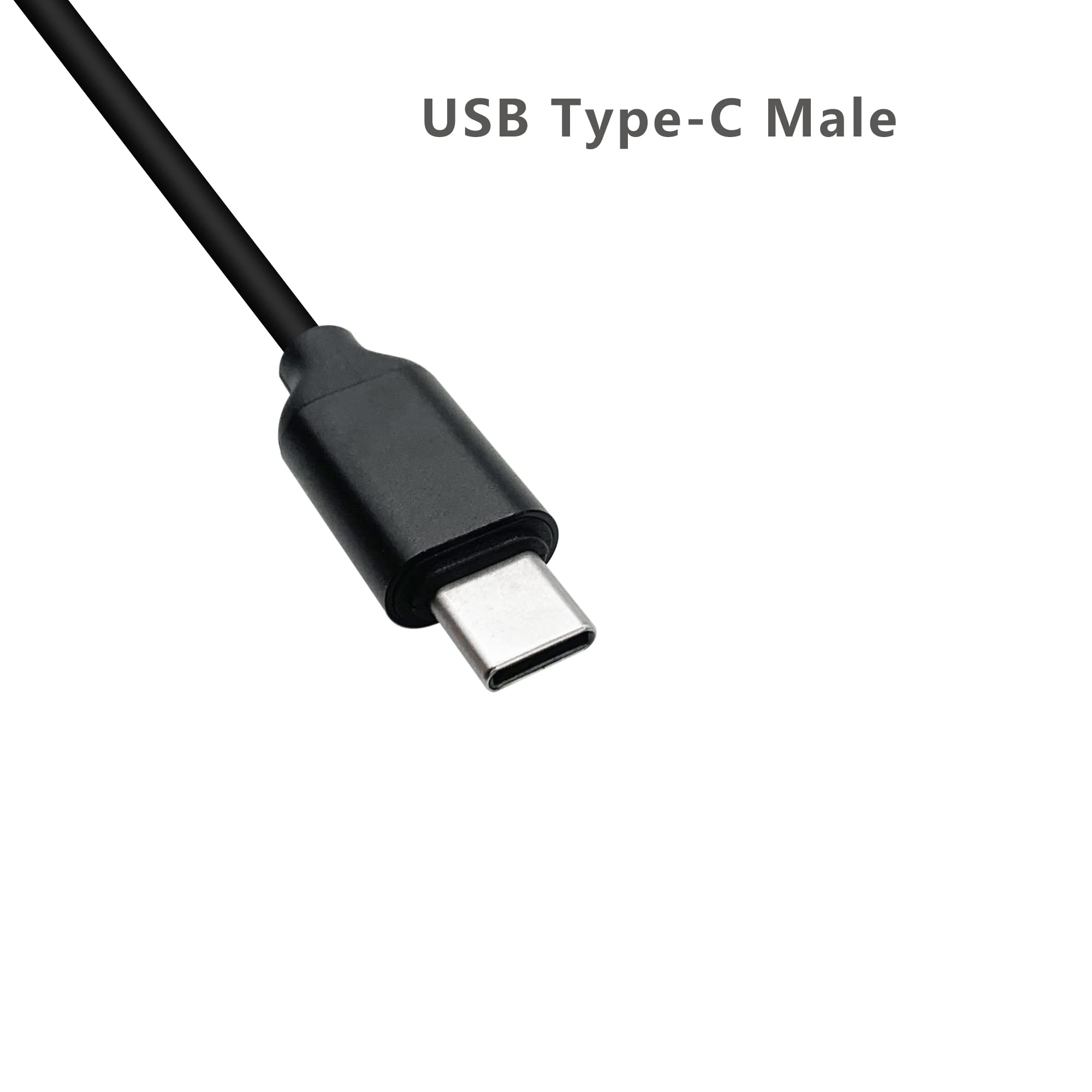 Kallaudo USB C to 12V Cigarette Lighter Adapter, 1Ft Converter Cable for Dash Cams, GPS
