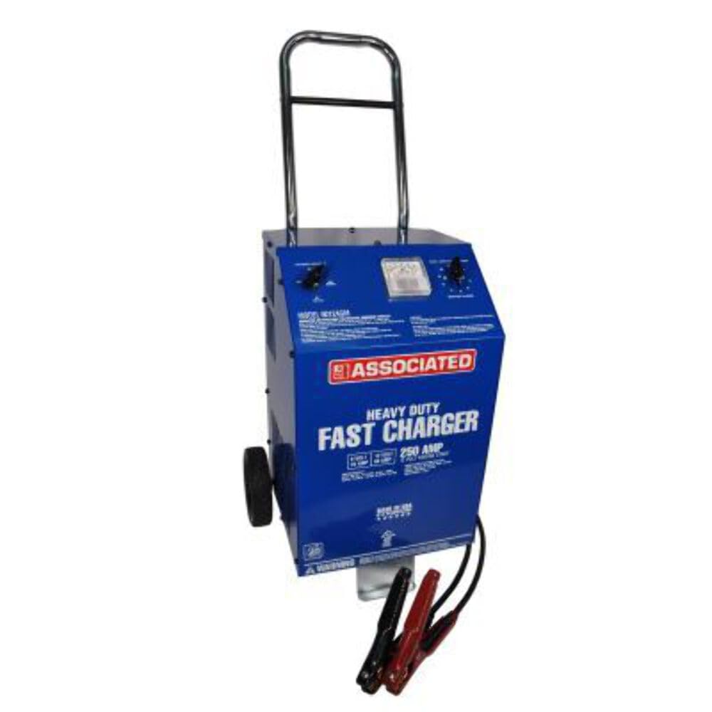 Associated Equipment 6012Agm Charger, 6/12V 70/60A, Agm, 250 Amp Cranking Assist, Wheels