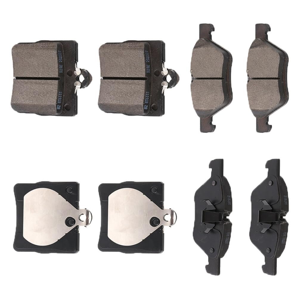 Automuto 8Pcs Front & Rear Semi-Metallic Disc Brake Pads Set D779 D853 For Chrysler Crossfire 2004-2008,For Mercedes-Benz Slk320