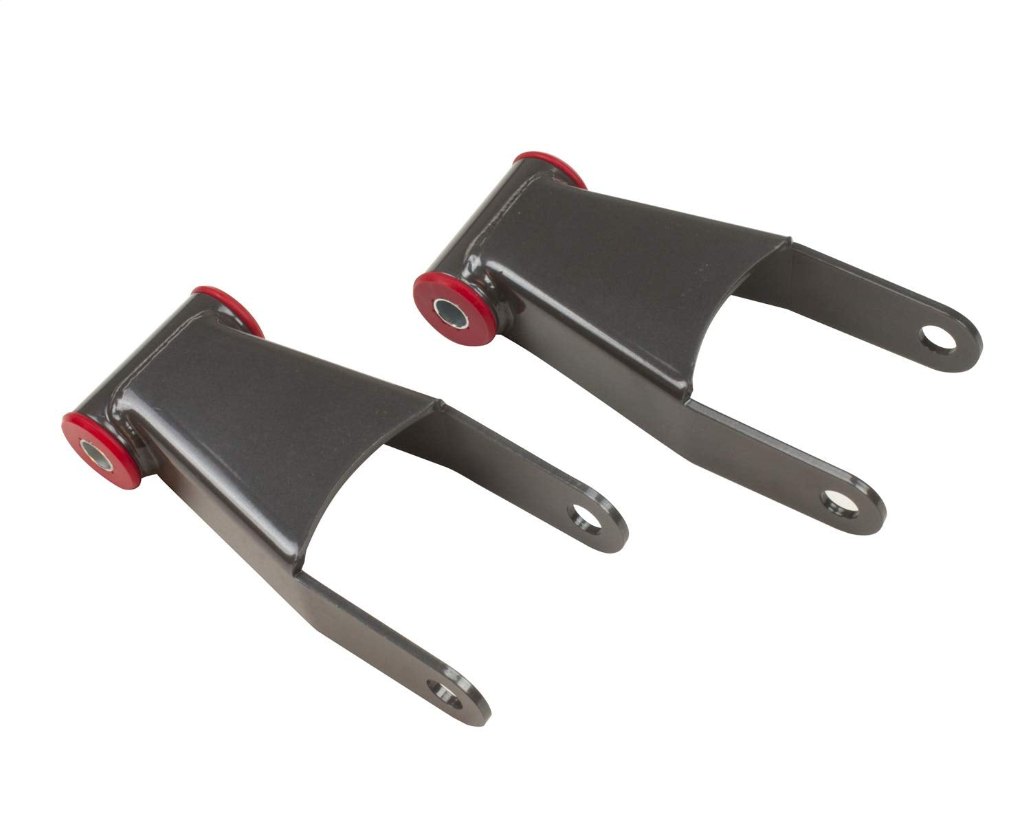 Maxtrac 411420 Leaf Spring Shackle Kit 2 In. Lowering Rear Powder Coated Grey Incl. Greasable Bushings/Sleeves Leaf Spring Shack