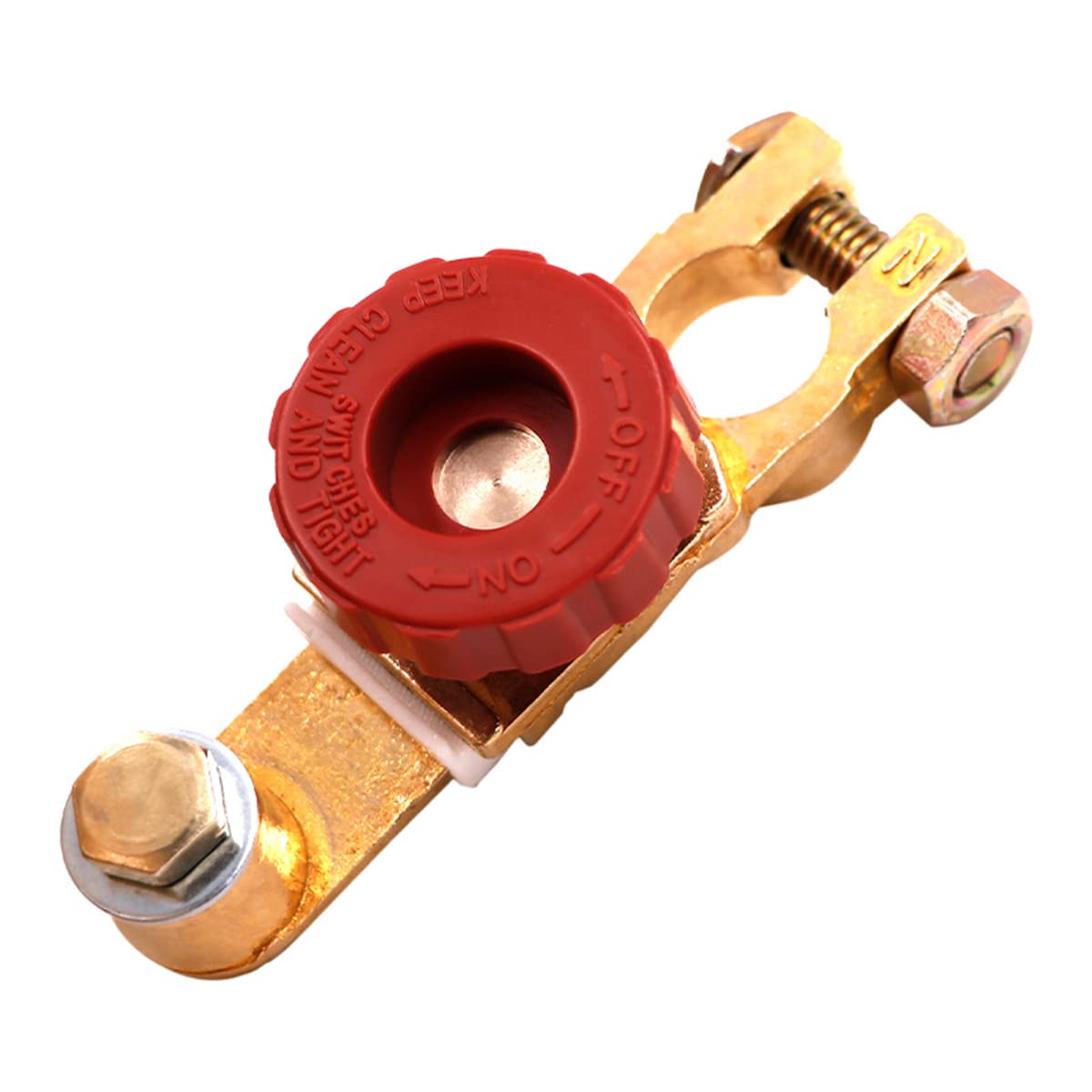 Top Post Battery Disconnect Switch - Quick Disconnect Battery Cut Off Switch For Car Truck Marine Rv And Electrical Equipment - 12V/125A - Red