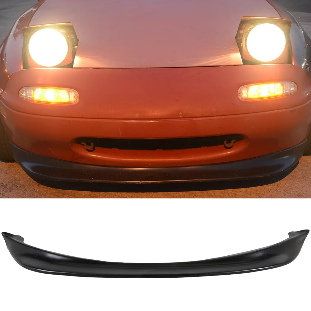 Front Bumper Lip Compatible with 1990-1997 Mazda Miata Coupe & CONVERTIBLES, 1x GV Type 2 Bumper Lip PU Front Lip Spoiler Splitter Valance Chin Diffuser by IKON MOTORSPORTS, 1991 1992 1993 1994 1995