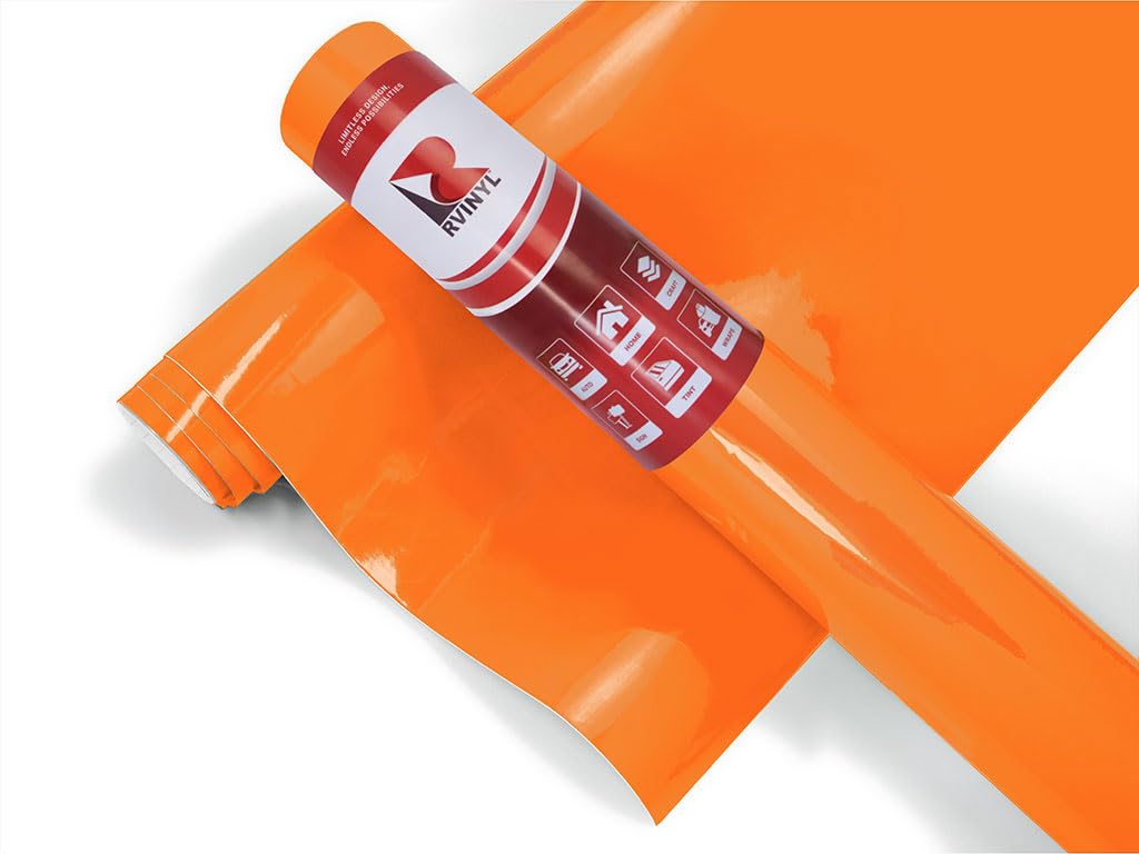 3M 2080 G54 Gloss Bright Orange (5Ft X 27Ft) Vinyl Wrap Film Sheet With Air-Release For Cars, Trucks & More (135Sq Ft Roll)