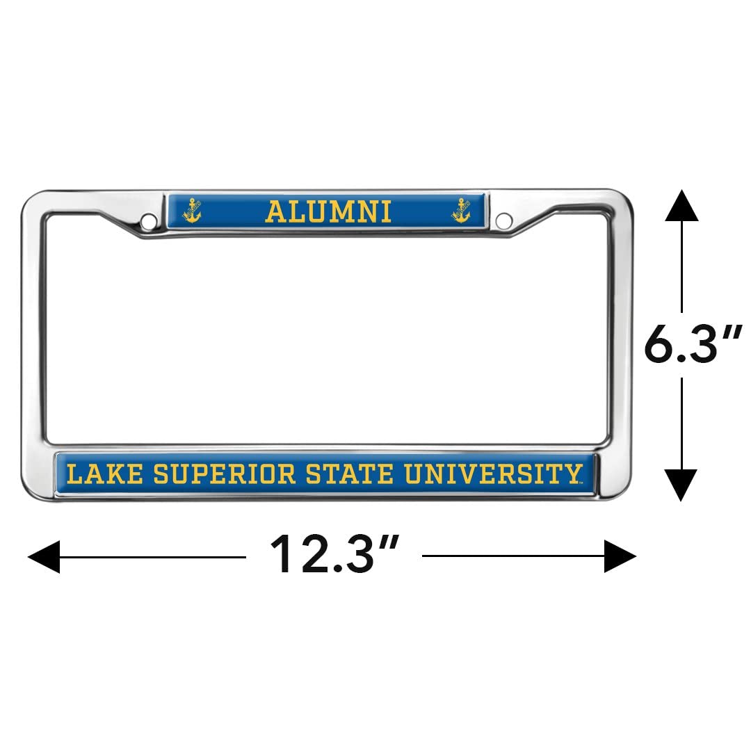 Lake Superior State Alumni Logo Full Size Standard License Plate Metal Frame