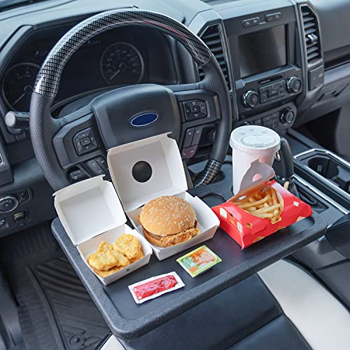 CarQiWireless Auto Car Steering Wheel Tray for Ford F150 F250 F350 2004-2024 - Laptop, Tablet, iPad Travel Table Accessory