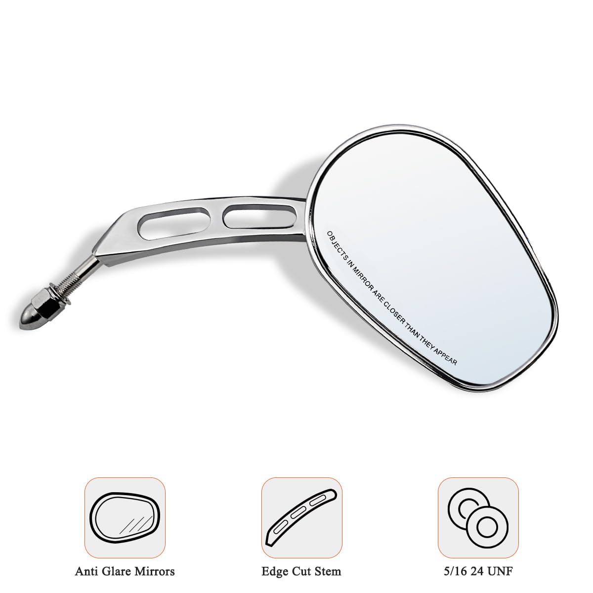 FOVPLUE Handlebar Mount Mirrors,Left & Right Side Rearview mirrors for 1982-2023 Harley Models,for CVO Dyna Electra Glide Road G