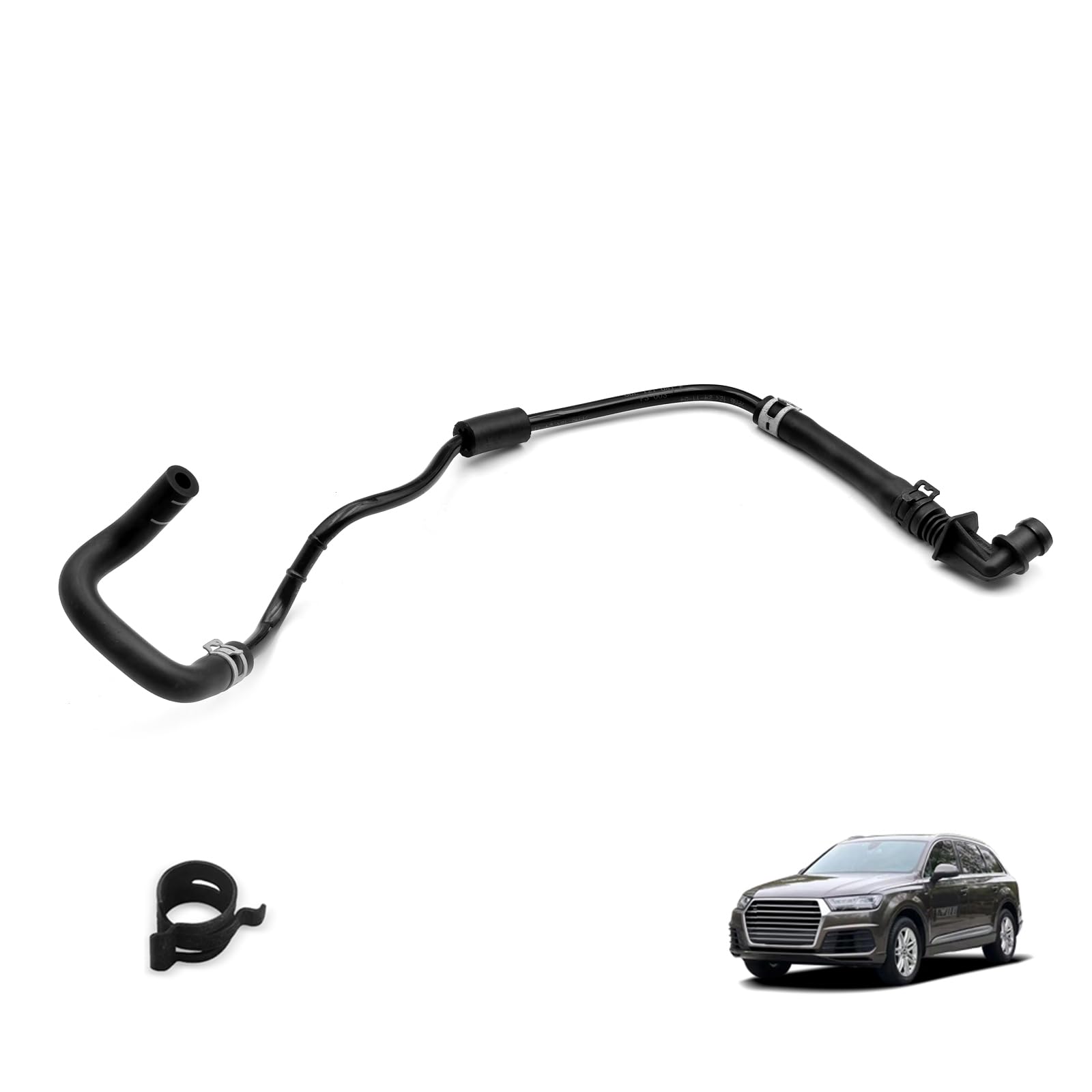 06L121081K Engine Coolant Overflow Tank Pipe Fit for Audi A6L Q5 A4 B9 S4 A5, Upper Center Vent Hose Replace 06L121081F