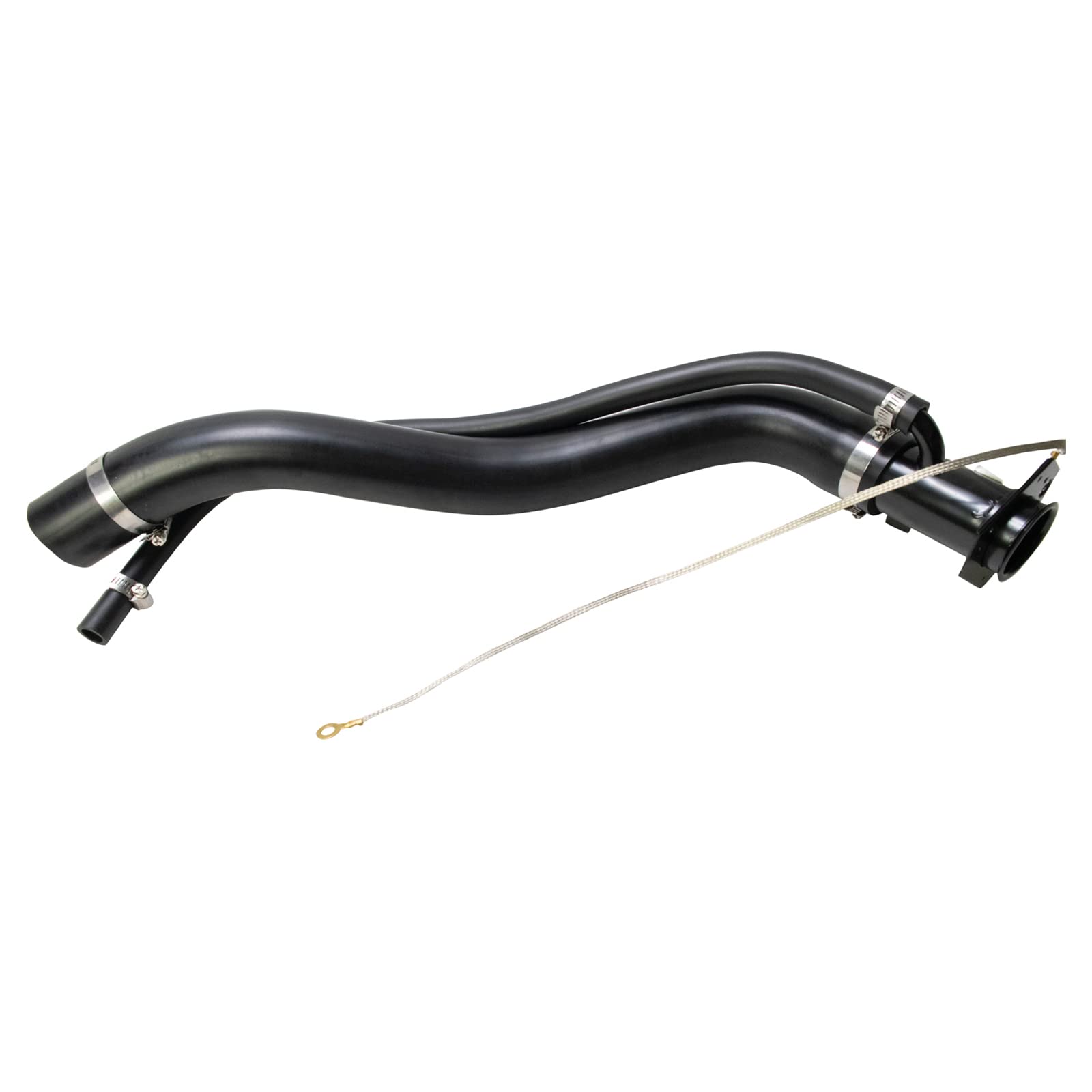 Trq Upper & Lower Fuel Tank Filler Neck Black Compatible With 2002-2003 Cadillac Escalade Ext Chevrolet Avalanche 1500 2000-2003