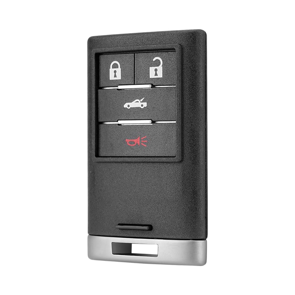 Key Fob Cover Shell Case Replacement 4 Buttons Key Fob Remote Control Shell Case - Compatible for Chevrolet Corvette 2008-2013 f