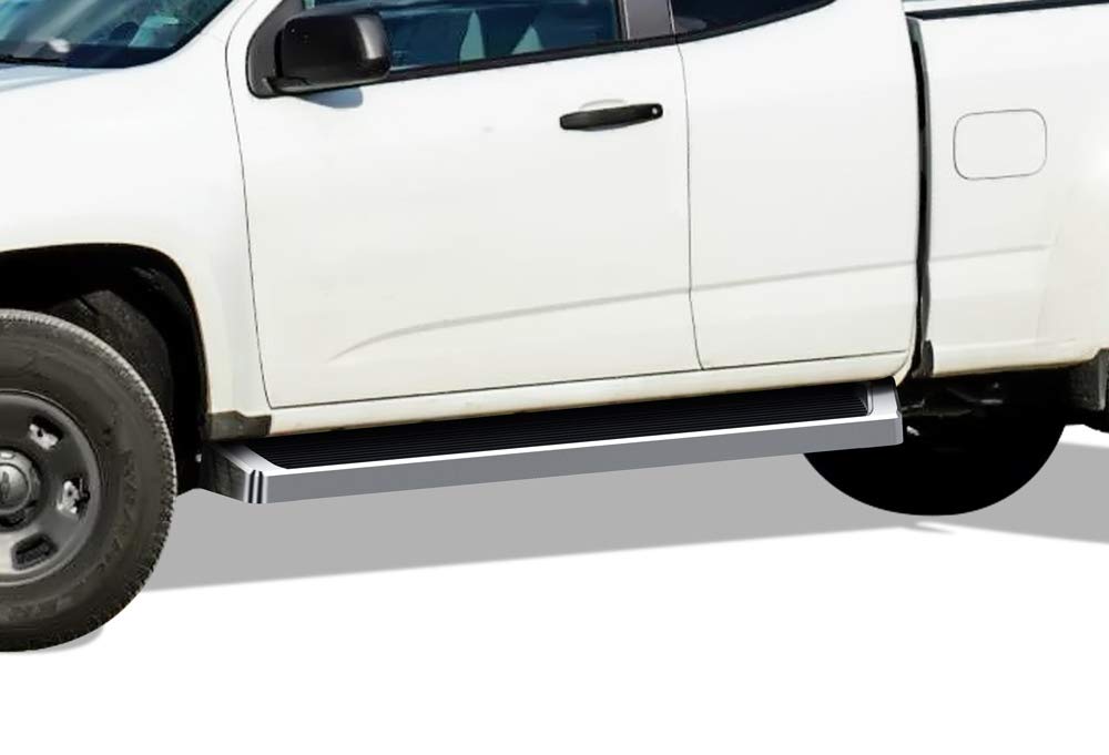 APS Running Boards (Nerf Bars Side Steps Step Bars) Compatible with Chevy Colorado GMC Canyon 2015-2025 Extended Cab (Silver Run