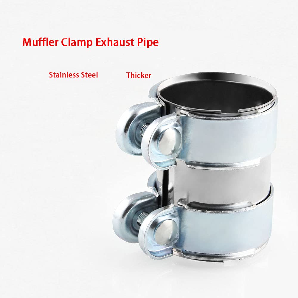 2.5'' Stainless Steel Exhaust Clamp Pipe Joint Bolts Band Flanges Clamp