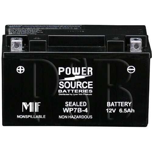GT7B-4, YT7B-BS, YT7B-4, PT7B-4, UT7B-4, GT7B4 Replacement Battery 125cca High Performance WP7B-4 Sealed AGM for Yamaha, Ducati,