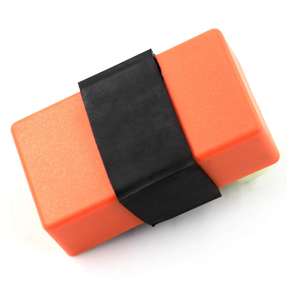 TRKIMAL High Performance Racing CDI Box + Ignition Coil + 3 Spark Plugs for GY6 50cc 80cc 125cc 150cc Moped Scooter ATV Go Kart