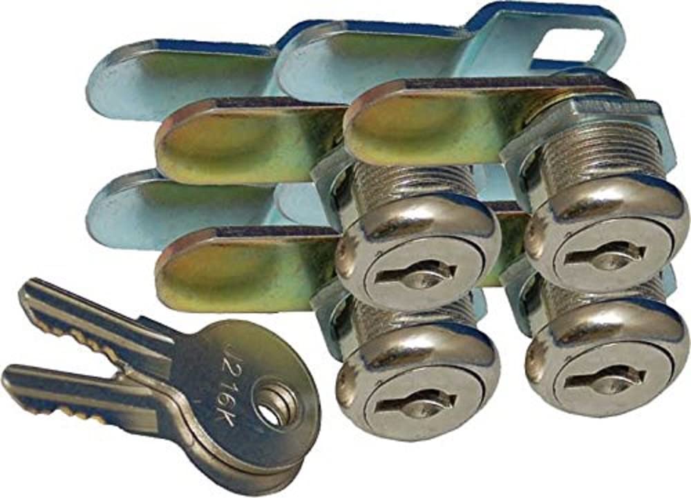 Prime Products 18-3319 Cam Locks - 1-1/8' Keyed, Pack of 4