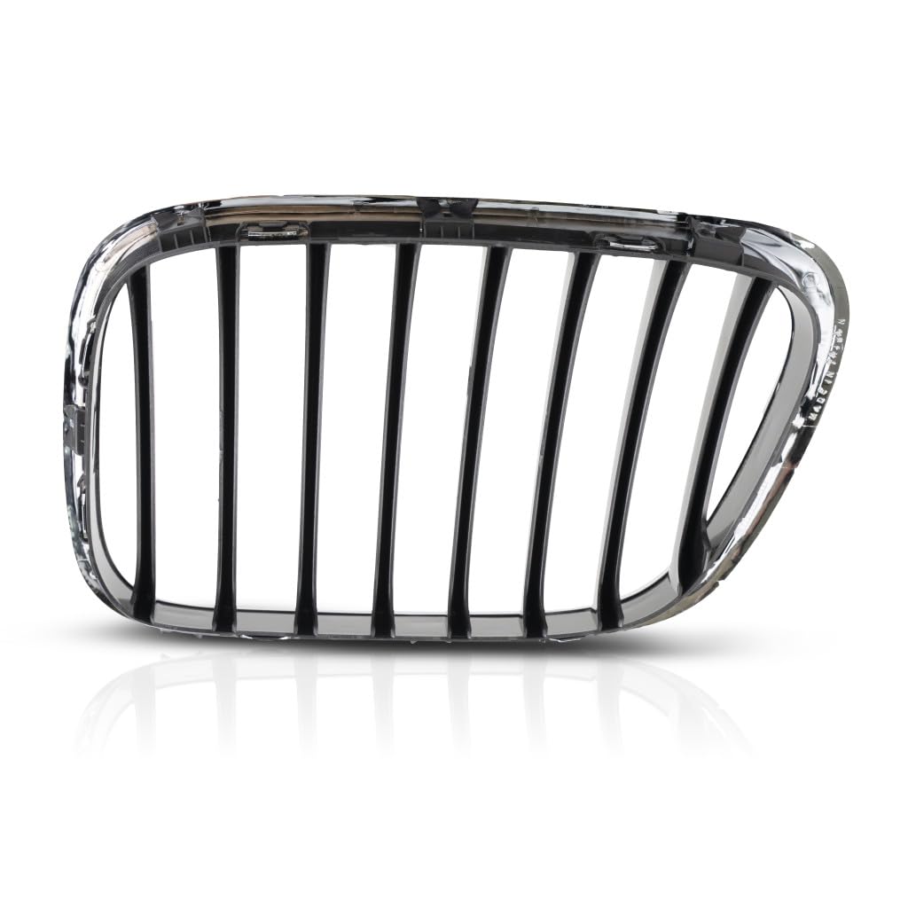 For BMW X5 2000 2001 2002 2003 Grille Passenger Side | Chrome | Plastic | Replacement For BM1200153 | 51138402646