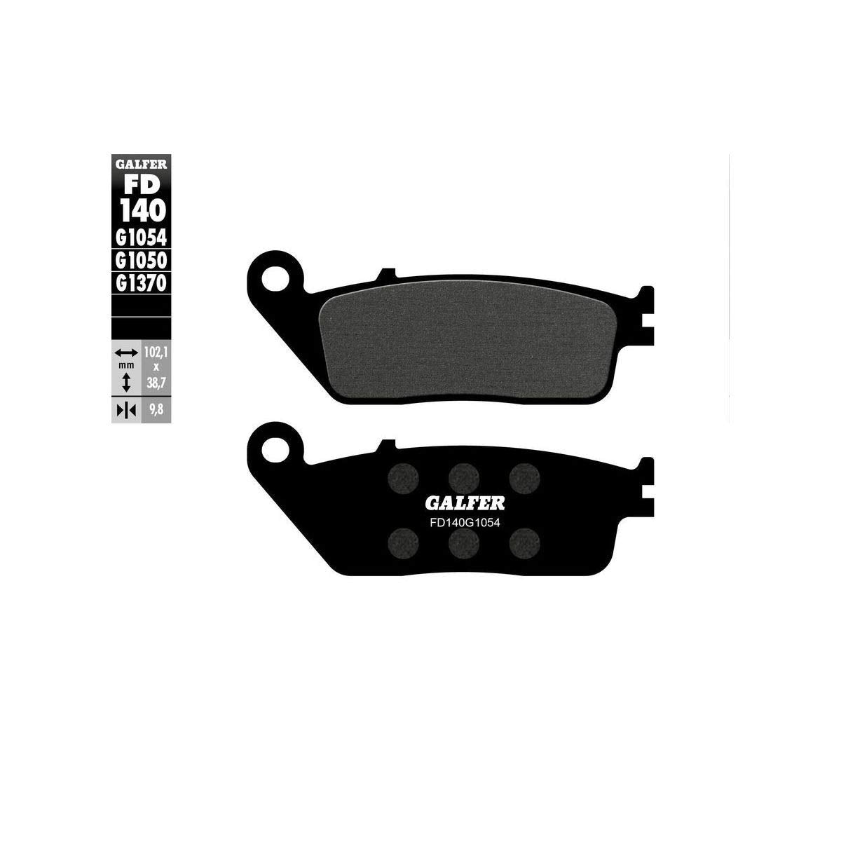 Galfer Semi-Metallic Brake Pads (Front G1054) Compatible With 13-18 Honda Cbr500R