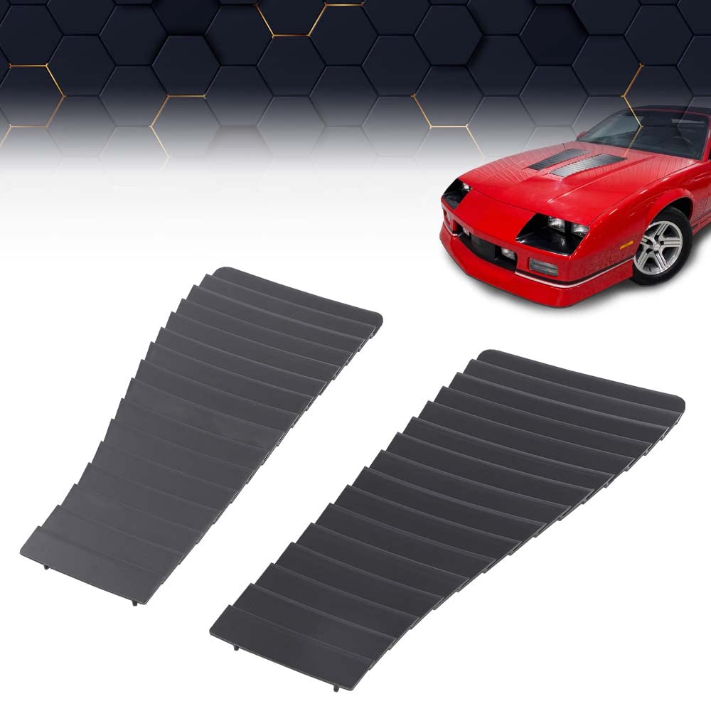 Pit66 Hood Louver Inserts Compatible With Chevy Camaro Z28 & Iroc 1985 1986 1987 1988 1989 1990 One Pair