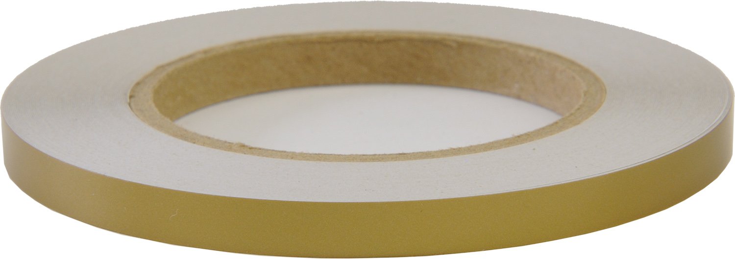 LinearDesigns One Quarter Inch Solid Stripe for Auto Truck Boat - 3mil Vinyl - 1/4 x 50- Gold (Non Metallic)