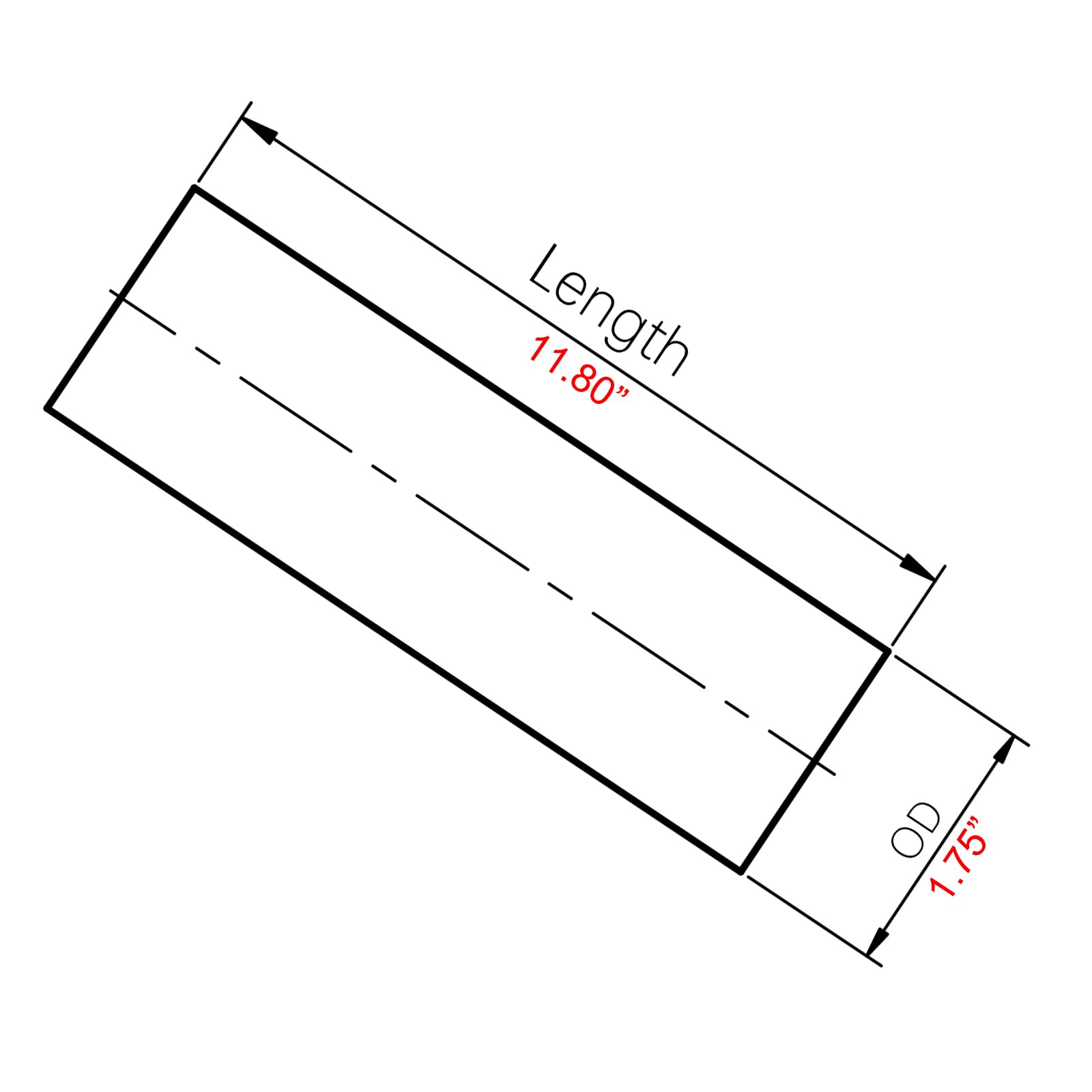 Ac Performance 1.75'' (45Mm) Od Straight Aluminum Intercooler Pipe Air Intake Tube, Brushed Finish