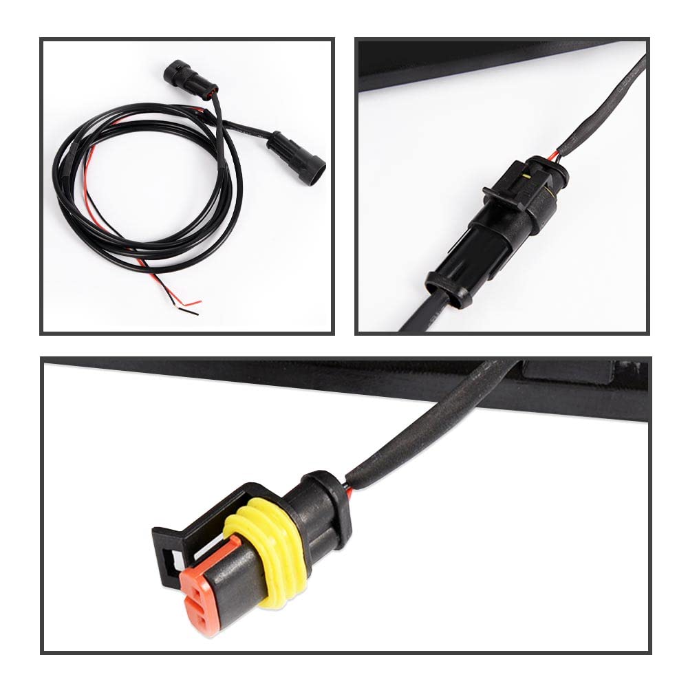 G-Plus Mesh Front Bumper Upper Hood Grille Grill With Drl Led Accent Vent Lights Compatible With Ford Mustang 2015-2017