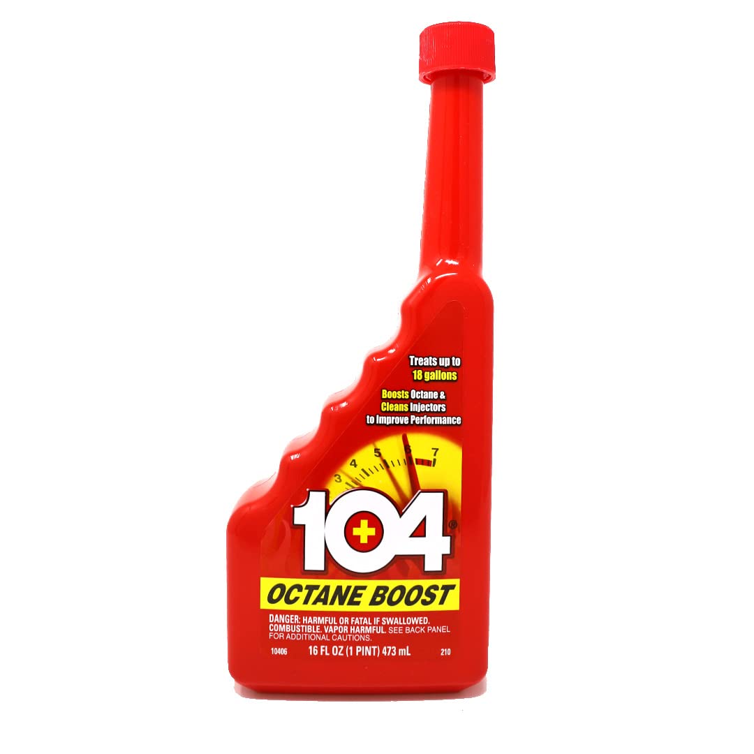 104+ Performance (10406) Octane Boost - Boosts Octane And Cleans injectors To Improve Engine Performance - Improve Gas Mileage -